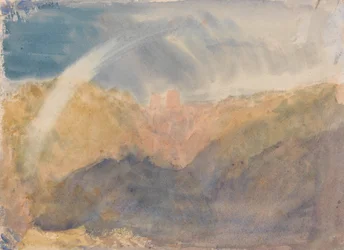 Crichton Castle (Gebirgslandschaft mit einem Regenbogen)